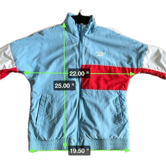 Reebok Urban Outfitters Color Block Vector Track Jacket Retro Windbreaker size M - Picture 12 of 12